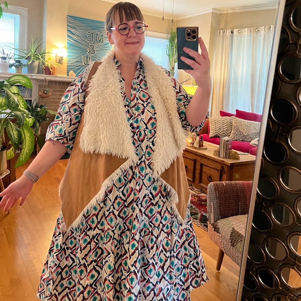 Anthropologie Elevenses Sherpa vest in L